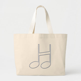 Muzikale Letter H – Minimaal Overzicht Notentas Grote Tote Bag