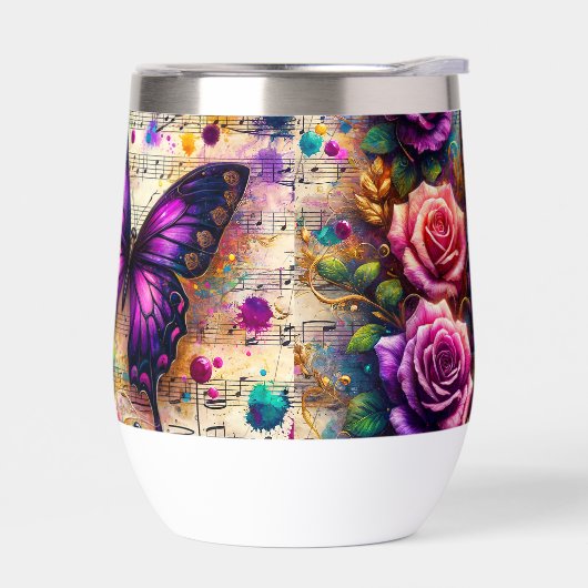 Muzikale melodie & vlinder waterfles (Links)