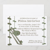 Muzikale Natuur/trombone Kaart (Voorkant / Achterkant)