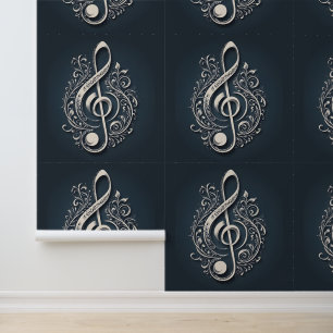 Muzikale noot behang