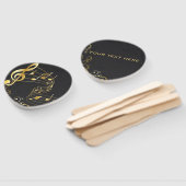 Muzikale Nota Luxe elegant ontwerp Handwaaier (Niet-gemonteerd)