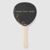 Muzikale Nota Luxe elegant ontwerp Handwaaier (Achterkant)