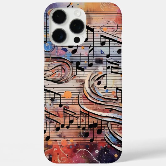 Muzikale noten Kleurrijk Case-Mate iPhone Case (Achterkant)