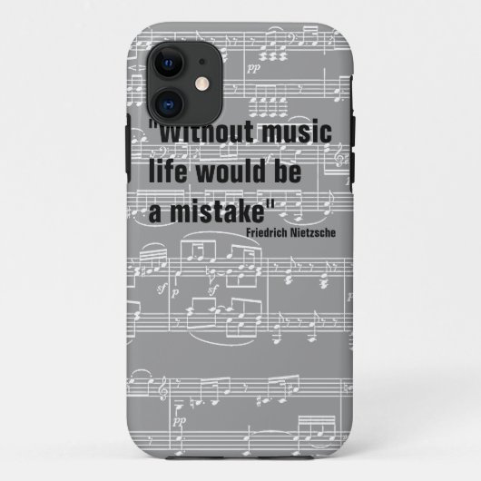 Muzikale noten & muziek-thema quote Case-Mate iPhone case (Achterkant)