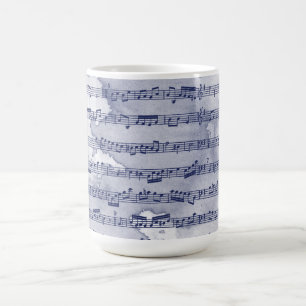 Muzikale noten waterverf koffiemok