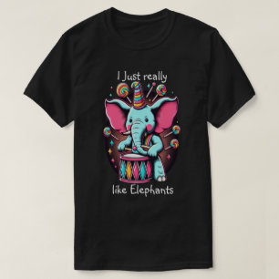 Muzikale Pachyderm Ik hou echt van olifanten T-shirt