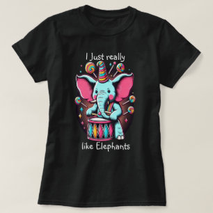 Muzikale Pachyderm Ik hou echt van olifanten T-shirt