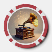 "Muzikale retro charme" Poker Chips (Achterkant)