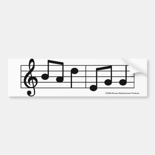 Muzikale Slechte Ei Bumpersticker (Voorkant)