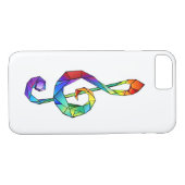 Muzikale sleutel in regenboogkleurige vioolsleutel Case-Mate iPhone case (Achterkant (Horizontaal))