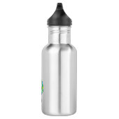 Muzikale sleutel in regenboogtrompetgiga waterfles  (Rechts)