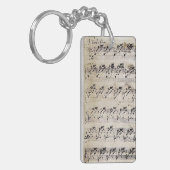 Muzikale sleutelhanger — handtekening van Bach (Voorkant Links)