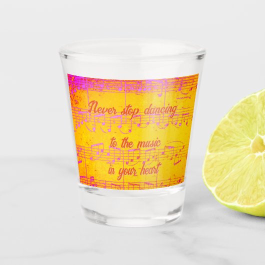 Muzikale stappen - Citrus Jam Shot glas (Voorkant)