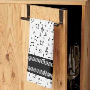 Muzikale symbolen keukendoek theedoek