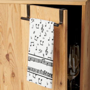 Muzikale symbolen keukendoek theedoek