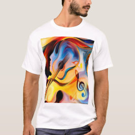 Muzikale thema kunst t-shirt