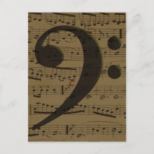 Muzikale Treble Clef Bladmuziek Classic Briefkaart