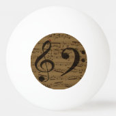 Muzikale Treble Clef Bladmuziek Classic Pingpongballen (Achterkant)