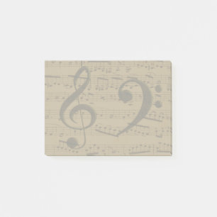 Muzikale Treble Clef Bladmuziek Classic Post-it® Notes