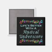 Muzikale Underscore Magnet Magneet (Voorkant / Achterkant)