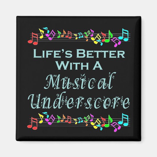 Muzikale Underscore Magnet Magneet (Voorkant)
