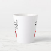    Muzikale Vrouwengezicht Zingend  Latte Mok (Voorkant)