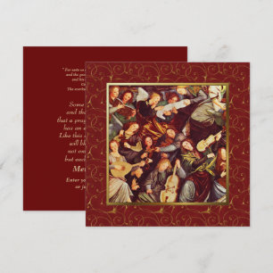 Muzikant Angels. Fijne KunstkerstKaarten Feestdagenkaart