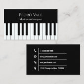 Muzikant en componist visitekaartje (Voorkant / Achterkant)