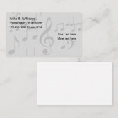 Muzikant en entertainer visitekaartje (Voorkant / Achterkant)