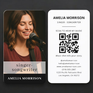 Muzikant Foto QR Code Professioneel Visitekaartje