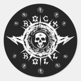 Muzikant Gitarist Instrument Hoesje Rock Band Cool Ronde Sticker