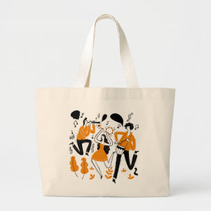 Muzikant Grote Tote Bag