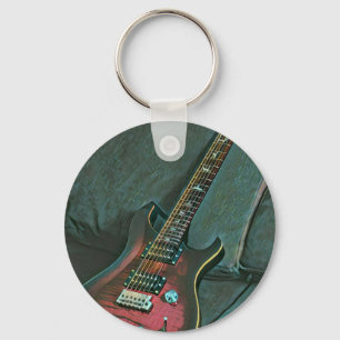 Muzikant guitar lovers gift sleutelhanger