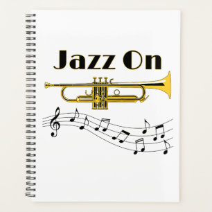 Muzikant Jazz op Trumpet Player Planner