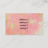 Muzikant, kapper, danser, zanger visitekaartje (Achterkant)