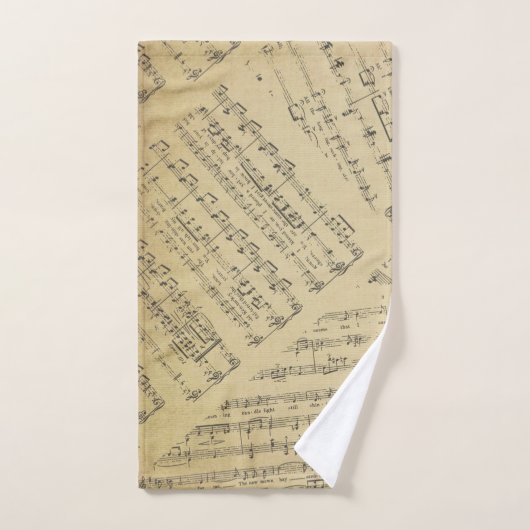 Muzikant met blad voor muzieknotities bad handdoek (Handdoek)