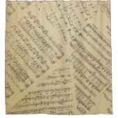 Muzikant met  blad voor muzieknotities douchegordijn (Voorkant)