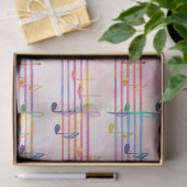 Muzikant met Colorful Multicolor Music Note Tissuepapier (Geschenk)