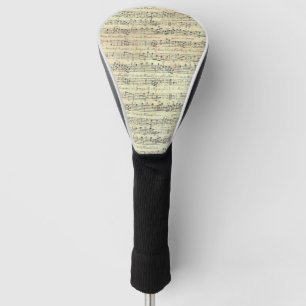 Muzikant met muziekopnames golfheadcover