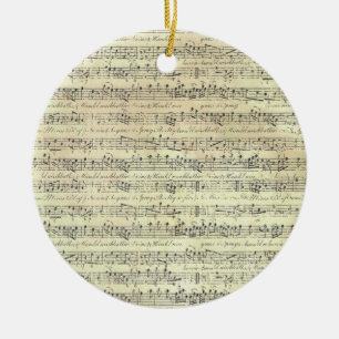 Muzikant met muziekopnames keramisch ornament