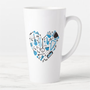 Muzikant Musical Instrument Heart Tool Latte Mok