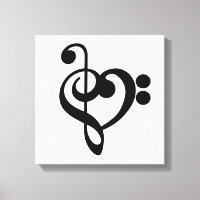 Muzikant Muziek Hart - Treble Bass Clef
