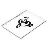 Muzikant Muziek Hart - Treble Bass Clef Notitieboek (Linkerzijde)