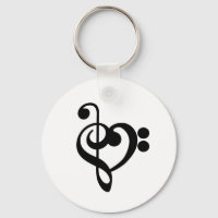 Muzikant Muziek Hart - Treble Bass Clef