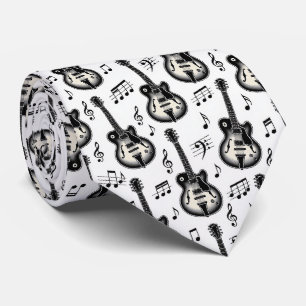 Muzikant Nep Zijden Das Gitaar Retro Muzieknoten