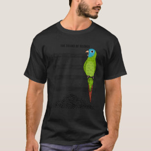 Muzikant Parrot I Sound of Silence I Blue-crowds T-shirt