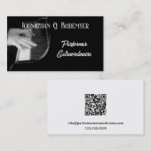 Muzikant Performer Elegant Zwart Wit Visitekaartje (Voorkant / Achterkant)