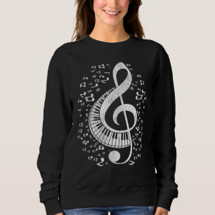 Muzikant Pianist Muzieknoten Keyboard Treble Clef Trui
