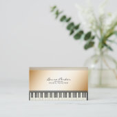 Muzikant pianist muzikant muziekdocent pianist visitekaartje (Staand voorkant)