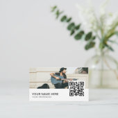 Muzikant QR Code Business Car Visitekaartje (Staand voorkant)